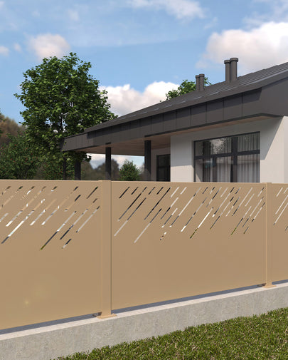 Zaunsystem mit Design DS-70 nach Maß angefertigt - ARTIG METALL