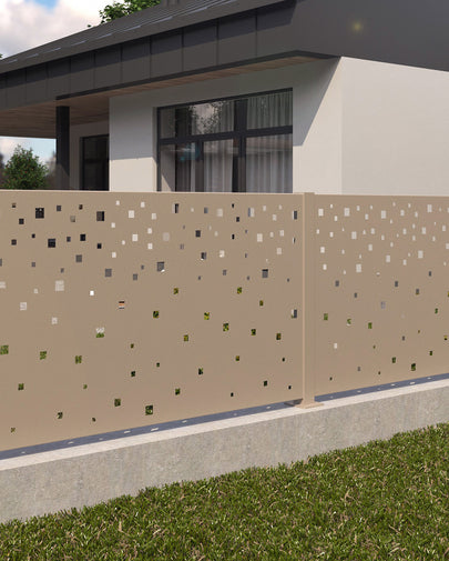 Zaunsystem mit Design DS-67 nach Maß angefertigt - ARTIG METALL