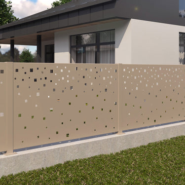 Zaunsystem mit Design DS-67 nach Maß angefertigt - ARTIG METALL