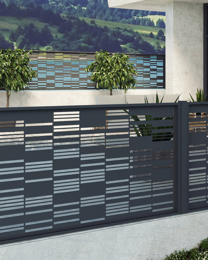 Zaunsystem mit Design DS-57 nach Maß angefertigt - ARTIG METALL