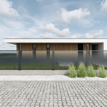 Zaunsystem mit Design DS-93 auf Maß angefertigt - ARTIG METALL