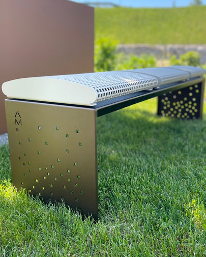 Metal Garden Bench BENDY LINE S-3