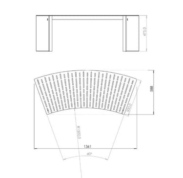 Sitzbank ONDA - ARTIG METALL
