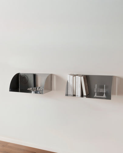 Set of 2 stainless steel shelves (30 cm depth)