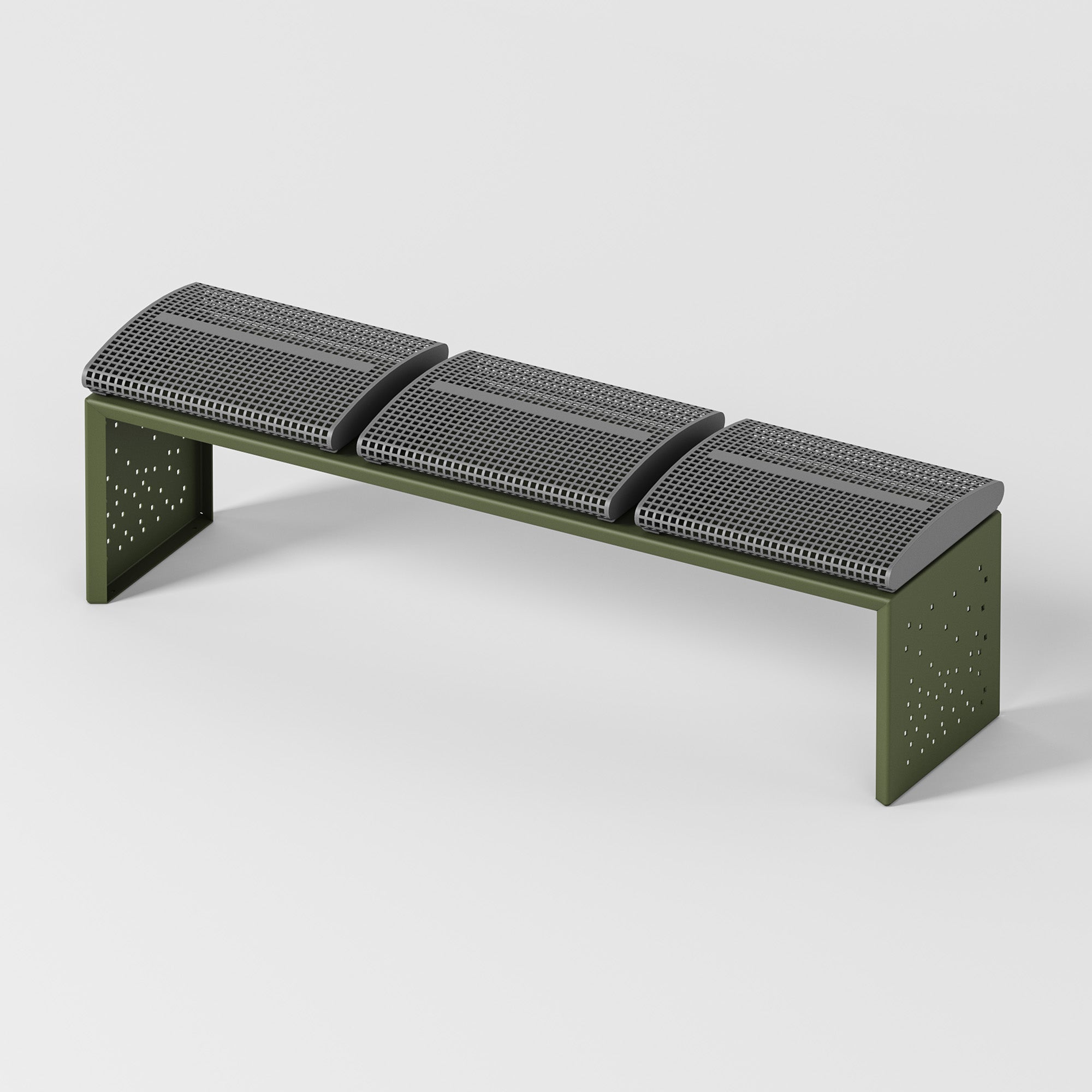 Panchina da giardino in metallo BENDY LINE S-3 – ARTIG METALL