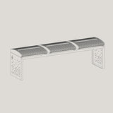 Metall Sitzbank BENDY LINE S-3 - ARTIG METALL