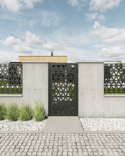 Alu cancello da giardino Design DS-91 altezza 200 cm, doppia pannellatura