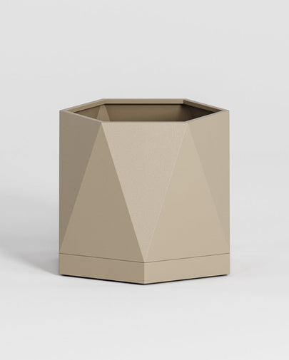 HEXAGON Metall-Pflanzkübel mit Rollen (L92 B80 H75cm)