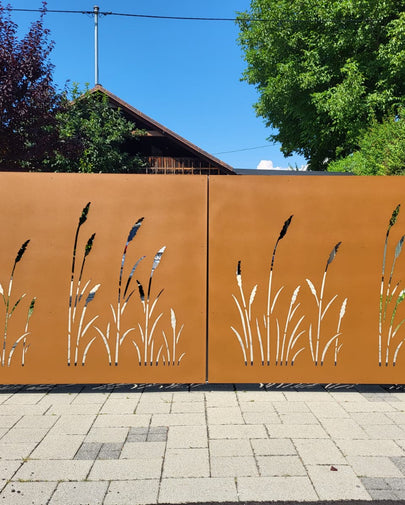 Custom-made aluminum gate infill, design DS-143